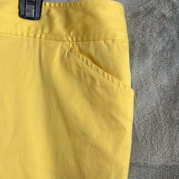 Venezia capri pants size 16 W Yellow Cotton Blend Pants vibrant summer - Picture 3 of 11